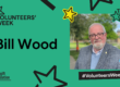 An image of Bill Wood within a Volunteers' Week graphic that has a green background and the words 'thank you' in the top right corner