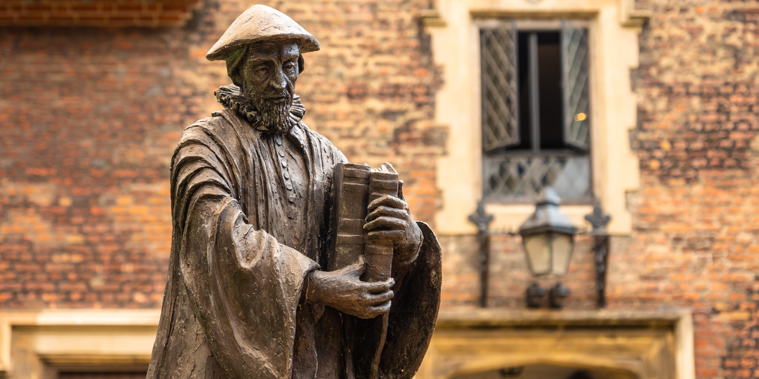 A statue of John Whitgift in the grounds of the Whitgift Almshouses