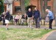 Residents and governors playing croquet